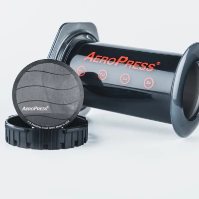 AeroPress Stainless Steel Filter Anwendungsbeispiel